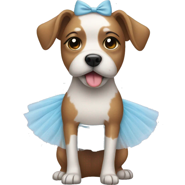 Dog wearing a tutu emoji
