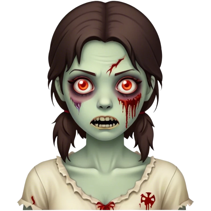 zumbie girl brunette emoji