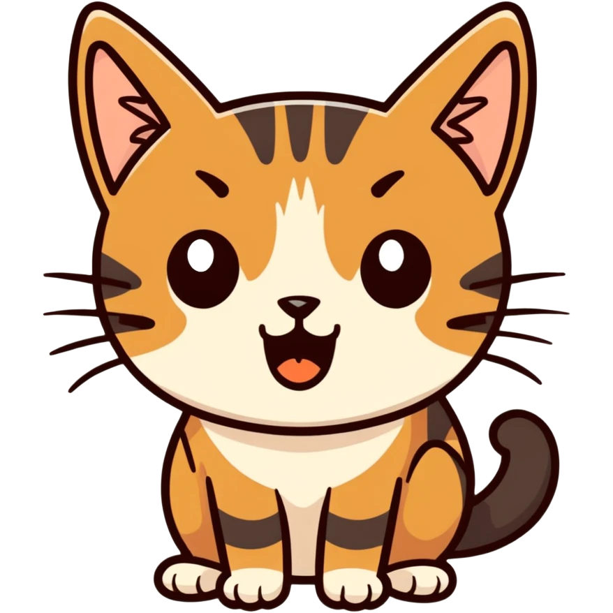 brown cat shocked 😮  emoji
