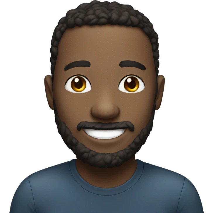 blue eyed man indoors smiling  emoji