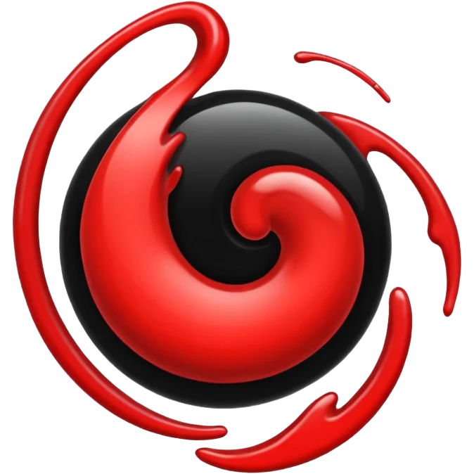 blood emoji that is a mix of red & black emoji