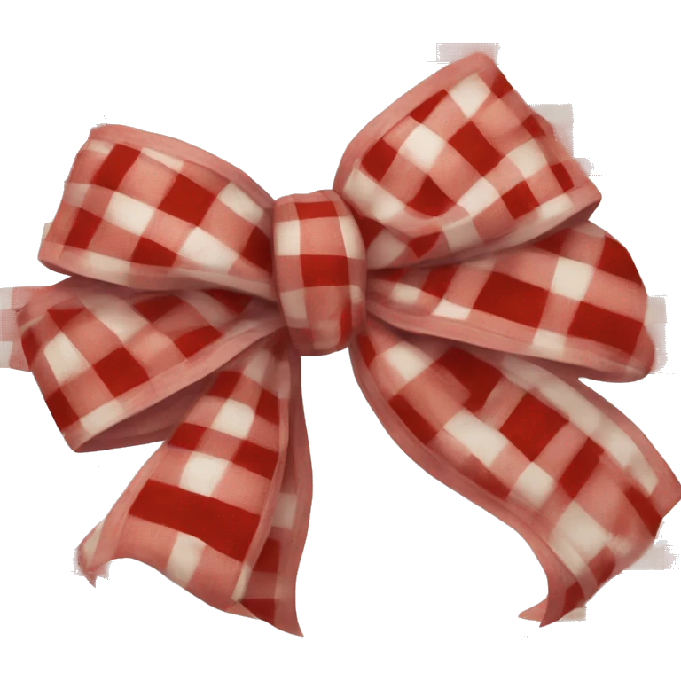 white red plaid bow ribbon emoji