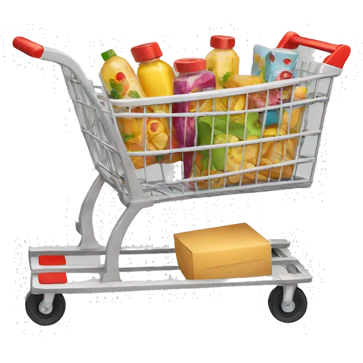 Cart full of products emoji