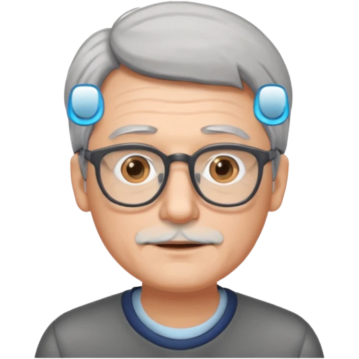 father with glasses and gray hair emoji