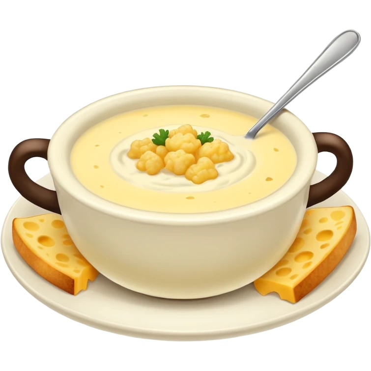 Califlower and cheese soup emoji