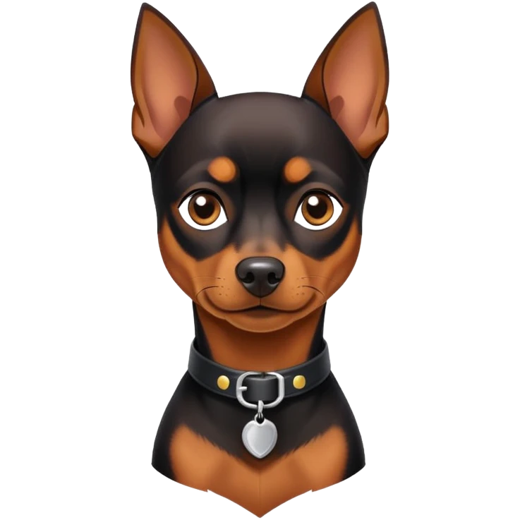 Pinscher with collar emoji