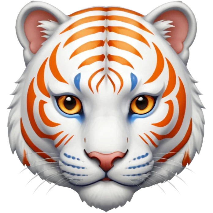 Tiger White oye blue emoji