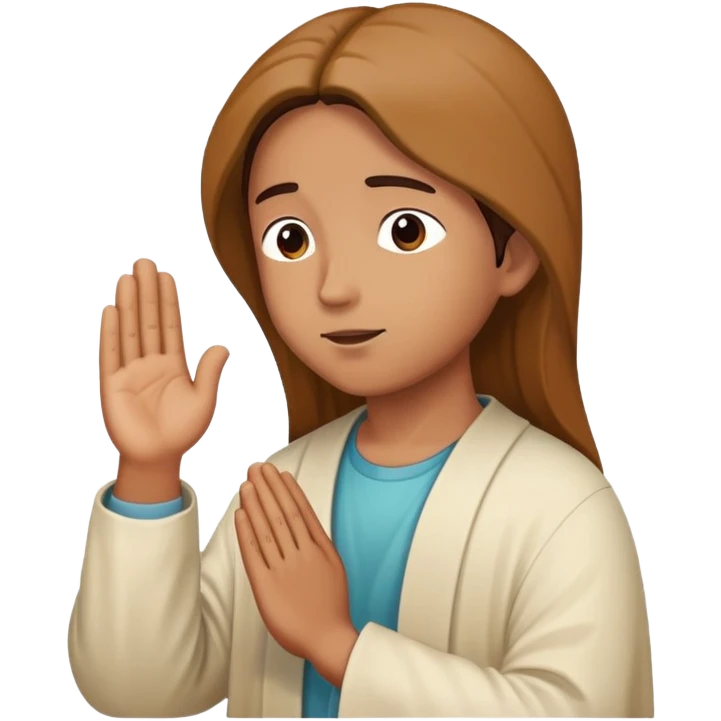Praying to god and Jesus  emoji