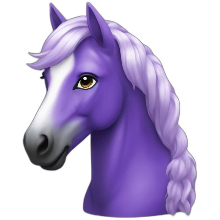 Licorne violette abasourdi emoji