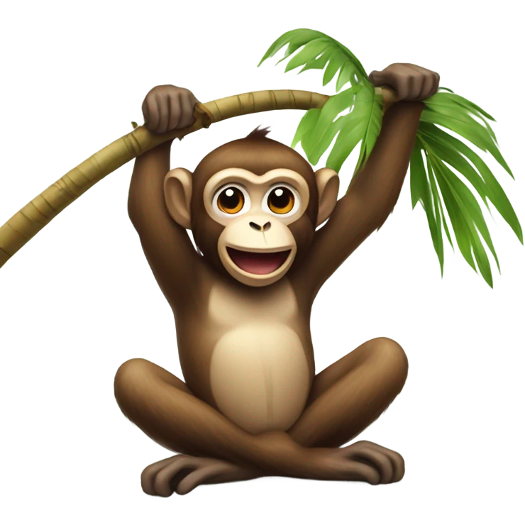 Monkey on coconut emoji