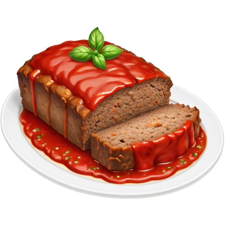 Meatloaf with red sauce emoji