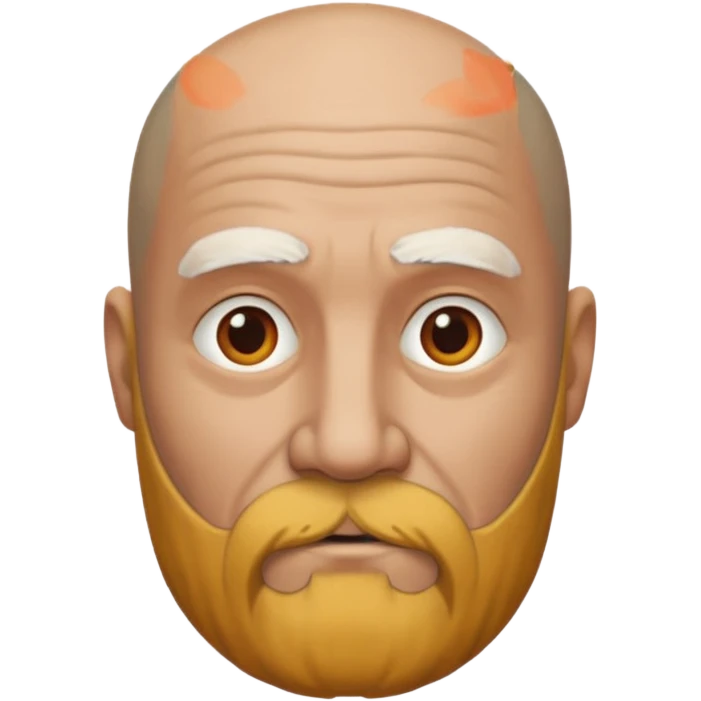 ancient man bold head emoji