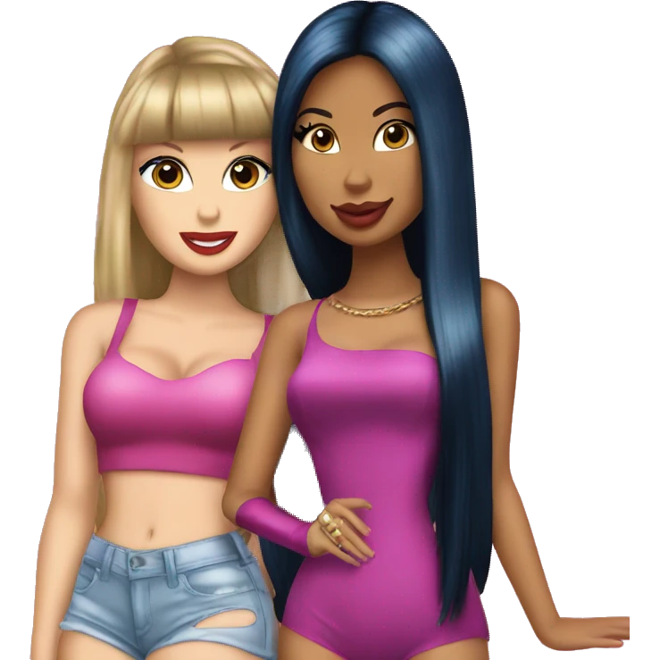 Taylor Swift with Nicki Minaj emoji