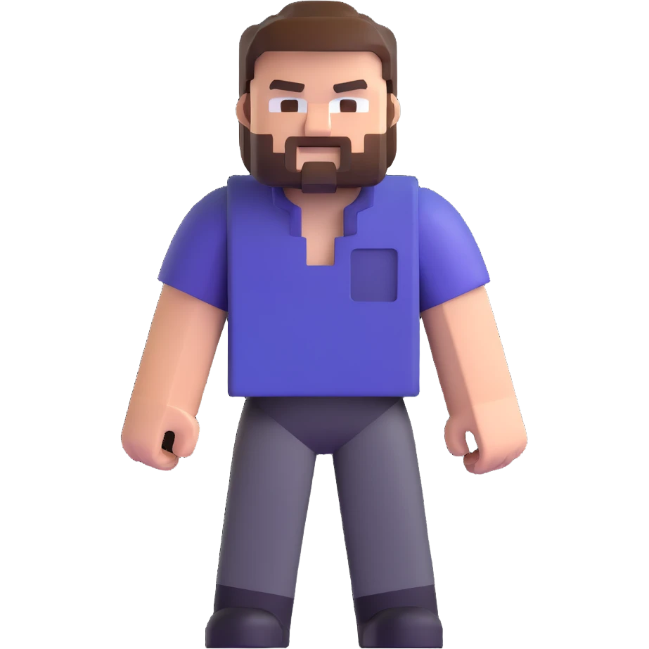 Jack Black as a Minecraft character emoji