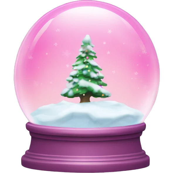 pink snow globe ￼ emoji