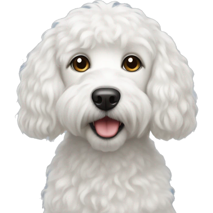 white dog pudel emoji