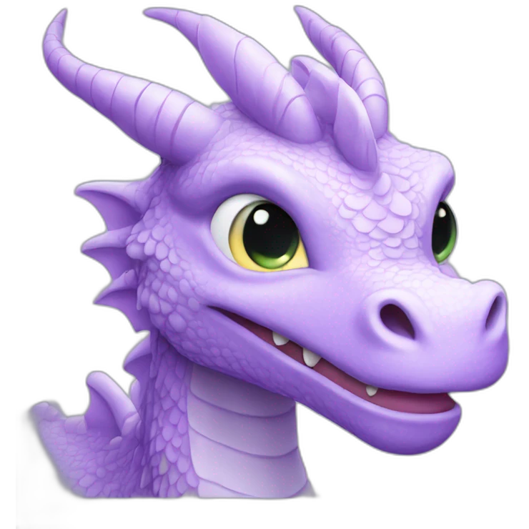 Lilac pastel dragon emoji