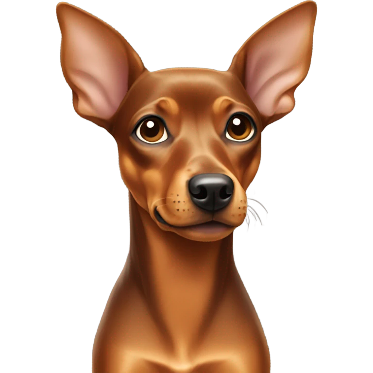caramel pinscher with white paws emoji