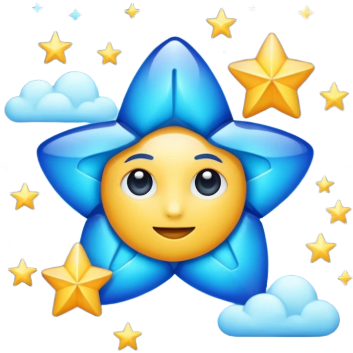 Étoile bleu emoji