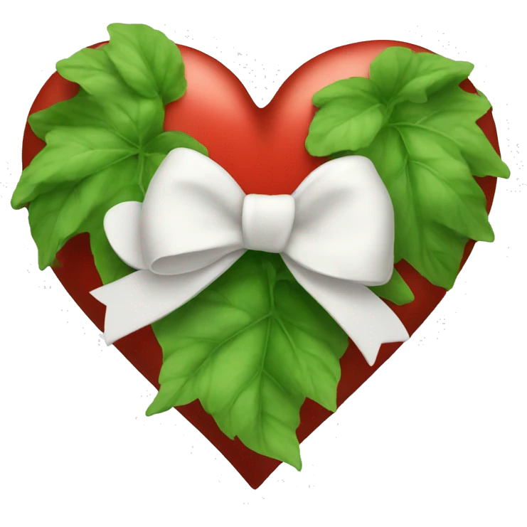 vine red heart with white bow emoji