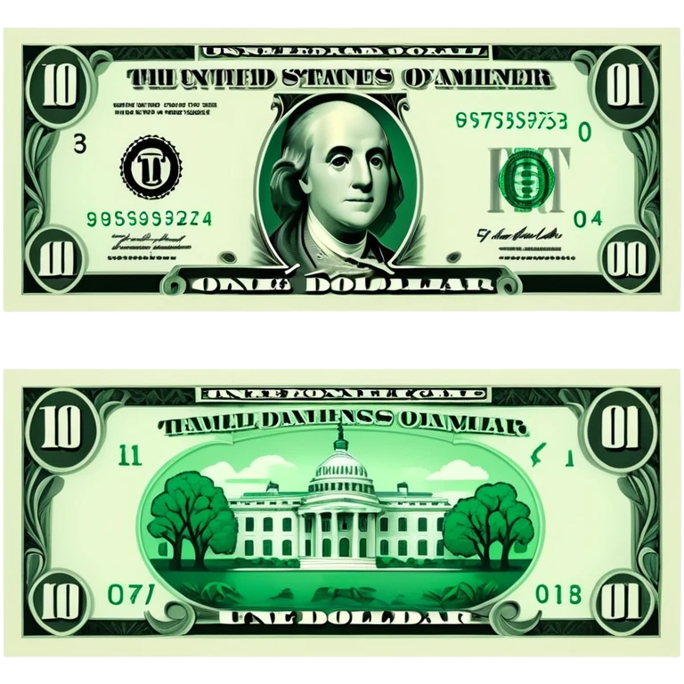 US dollar bill currency note emoji