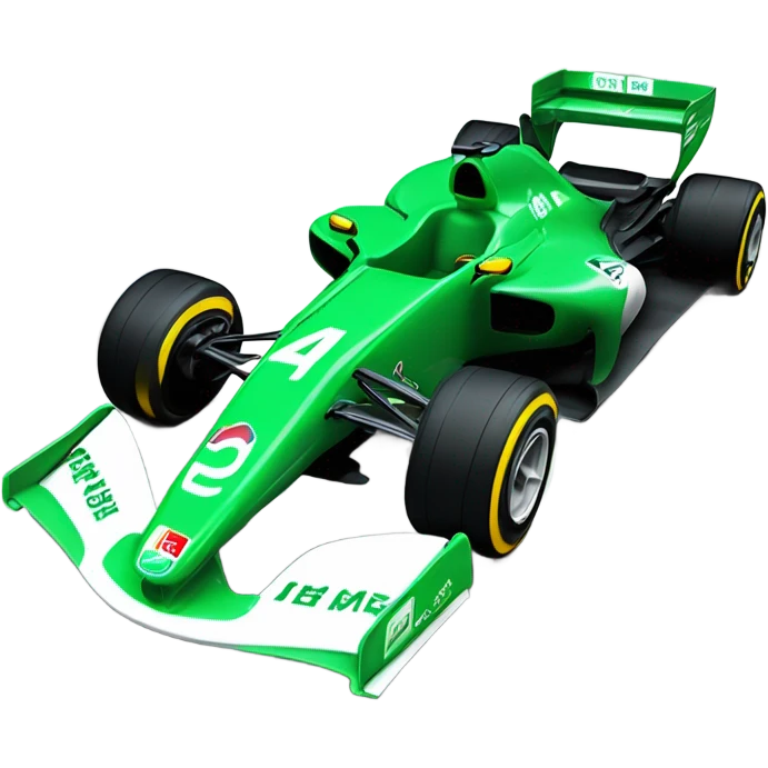 green formula one car emoji