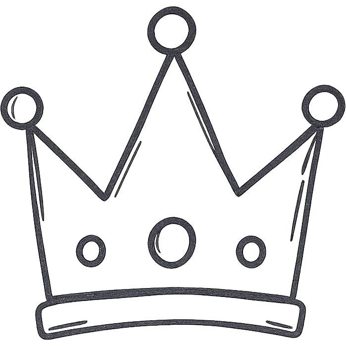 golden crown, classic royal style emoji