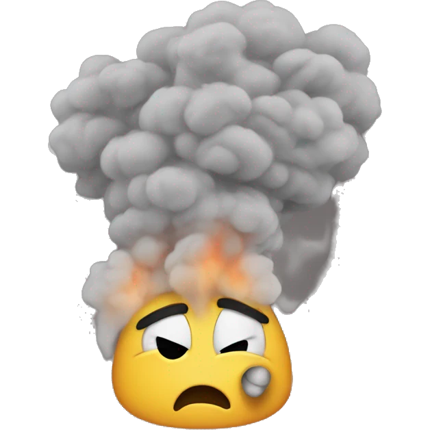 Angry emoji fuming smoke emoji