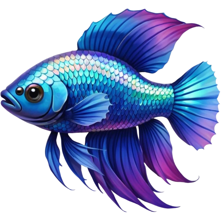 Over halfmoon Betta fish emoji