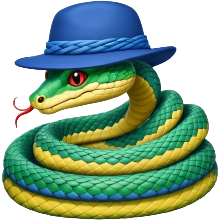 snake with blue hat emoji