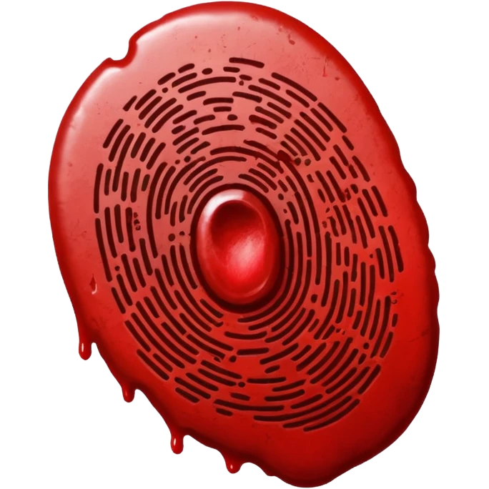 A fingerprint in the blood emoji