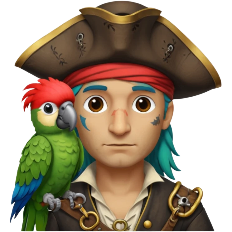 pirate and parrot emoji
