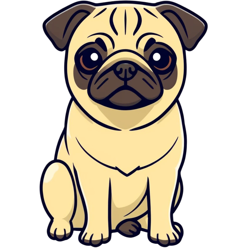 cute pug emoji