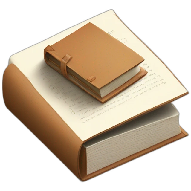 isometric book titled "how to make" on front cover emoji