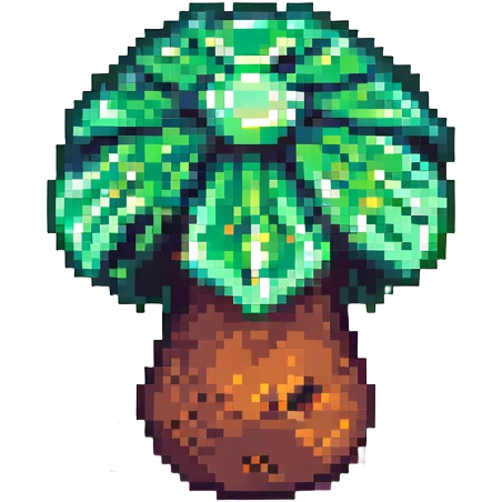 glowing mushroom with green glow emoji