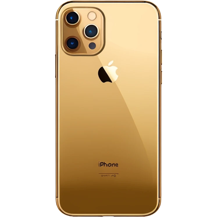 Gold iPhone 16 Pro Max backview emoji