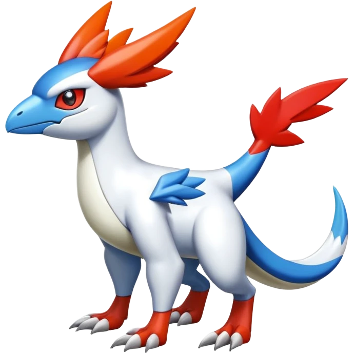 Cute Shiny Guilmon-Silvally-Latias-Fakémon-hybrid-creature (full body)  emoji
