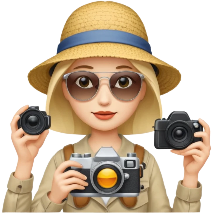 city tourist with camera emoji