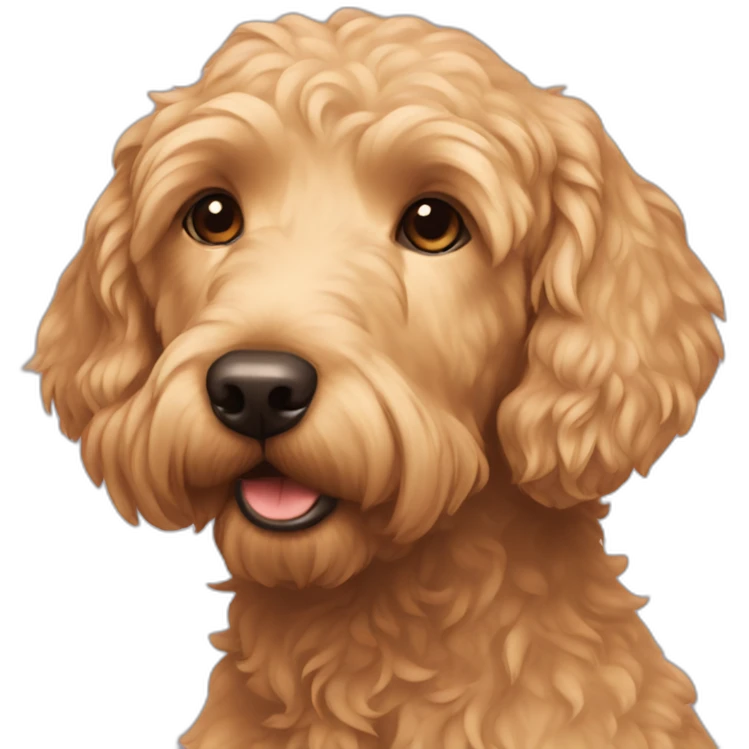 Golden doodle hairless emoji