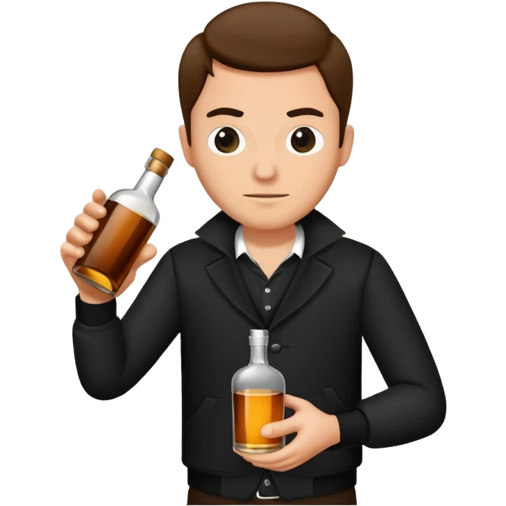 Stealing whiskey emoji