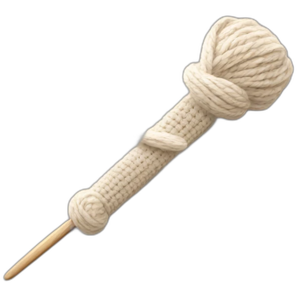 crochet hook and yarn emoji