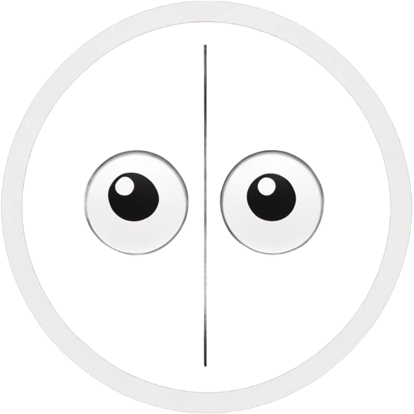 2 circles together with a line in the midlle emoji