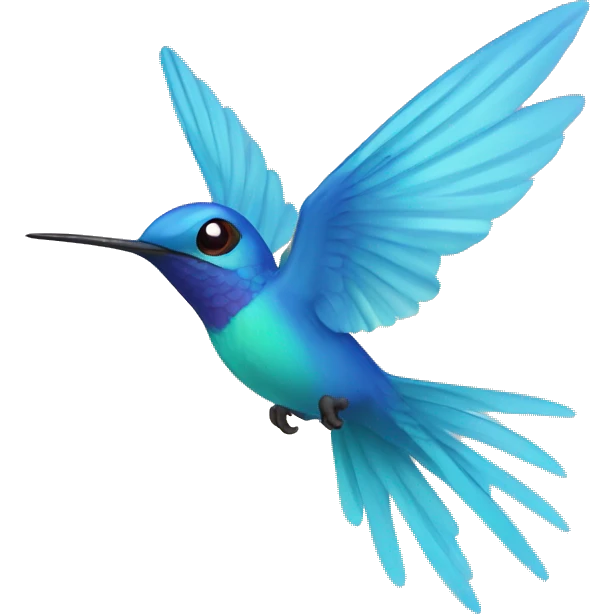 Violetear that is flying emoji