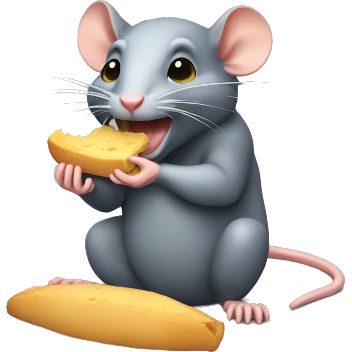 Rat eating  emoji