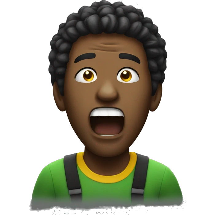 jamaican man yelling emoji