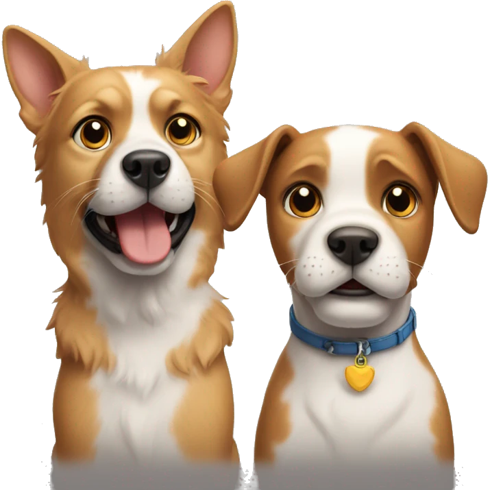 Cat and dog emoji