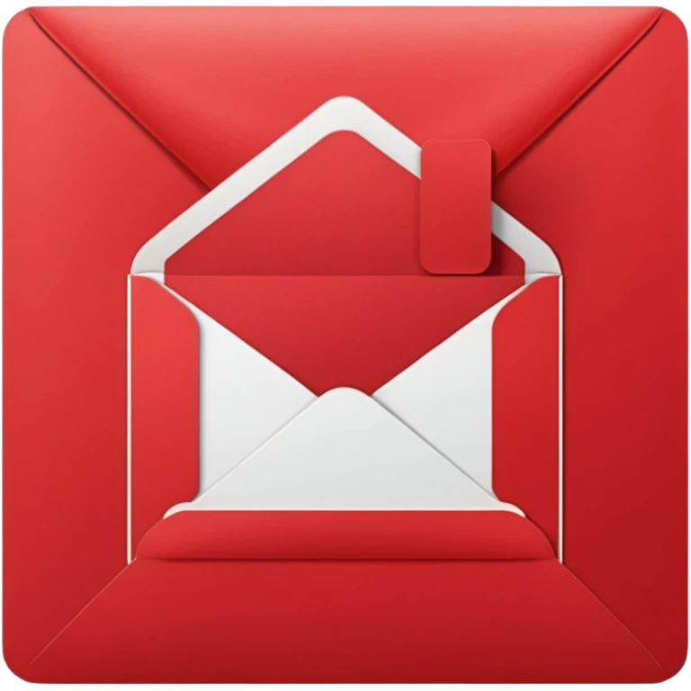 red greeting card with envelope emoji