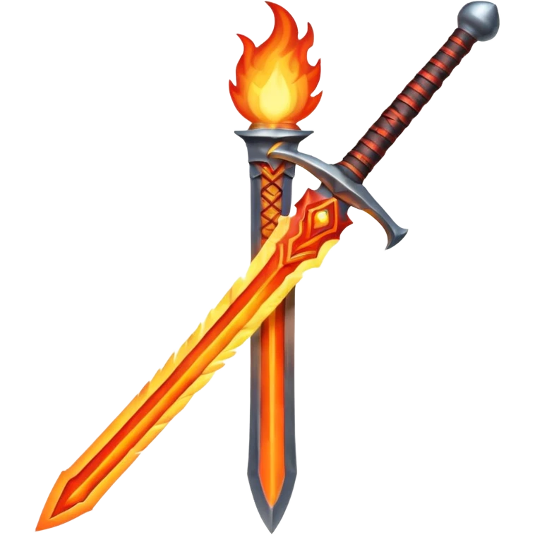flaming sword emoji