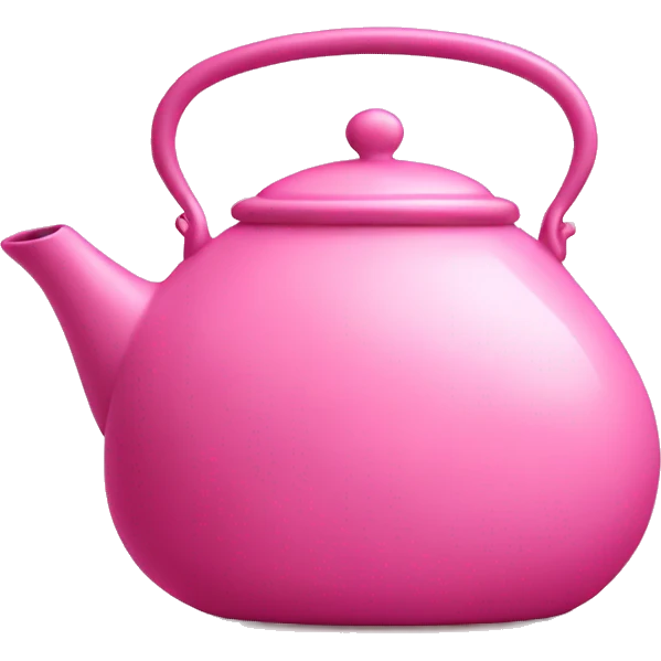 Pink teapot on pink oven  emoji