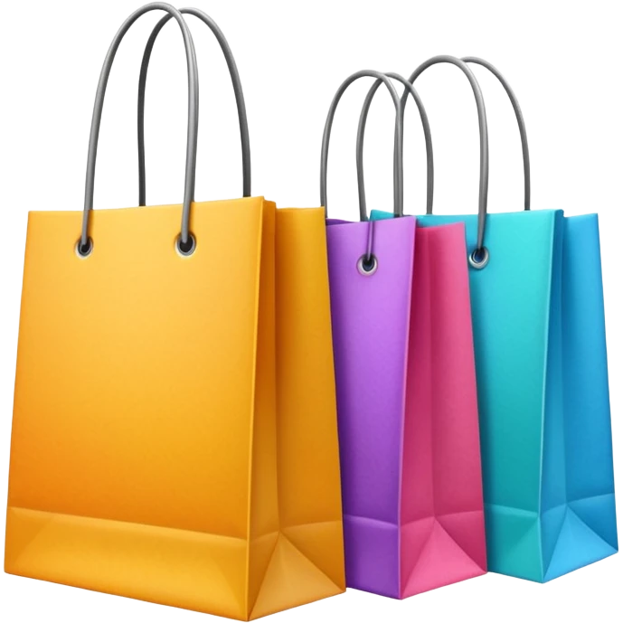 2 beautiful shopping bag with details emoji